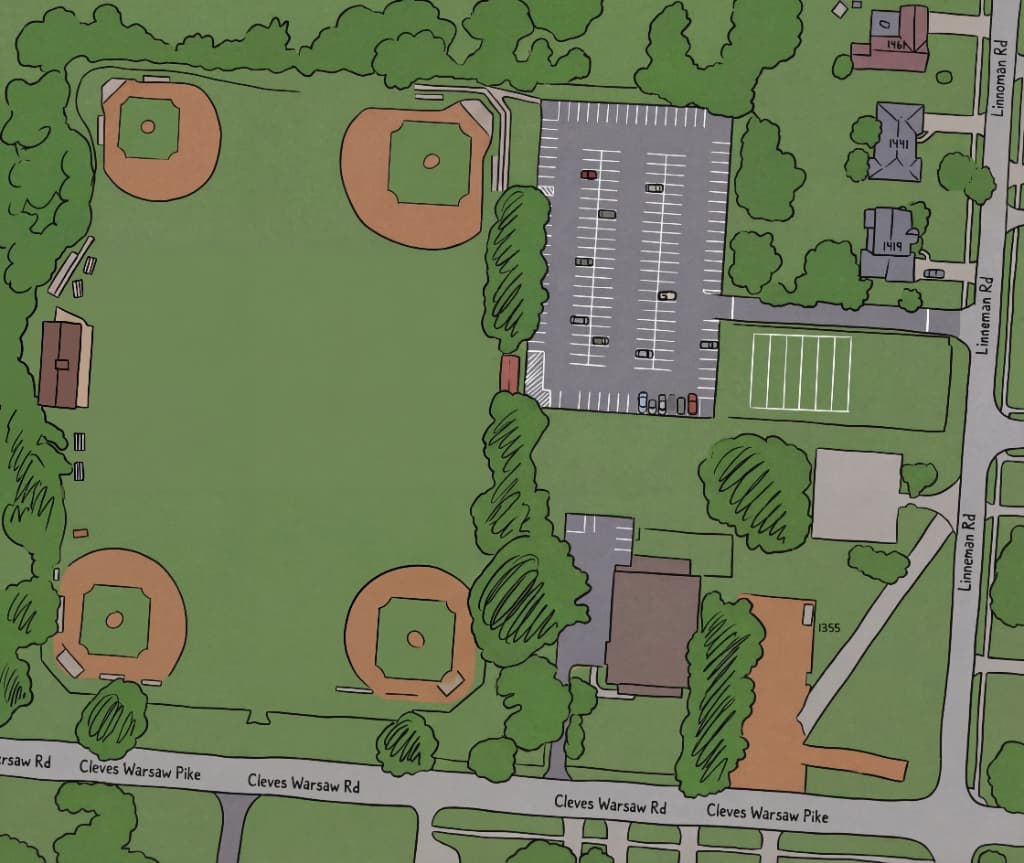 Illustrated map of the Schott Classic facility